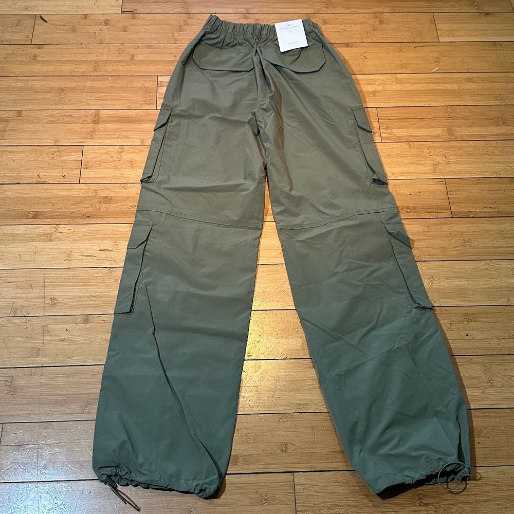 NWT Love Tree Loose Fit Parachute Cargo Pants in Olive Green Y2K Style
